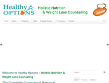 Tablet Screenshot of healthy-options.com